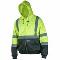 Mcr Safety Garments, Sweatshirt, Shaded, Class3, Lime, Zipper X3 SSCL3LZX3